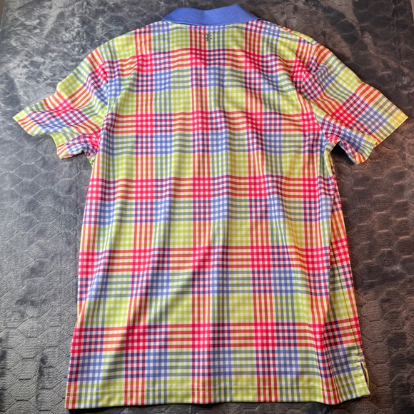 IZOD Golf Mens Large Polo Shirt Multicolor Plaid Gingham Short Sleeve NWT - Picture 9 of 9